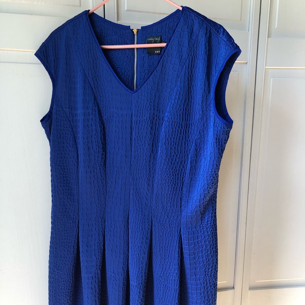 Gabby Style Royal Blue Fit and Flare Dress